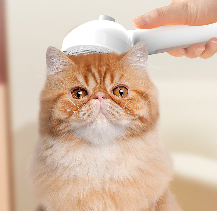 Pet Self Cleaning Hair Removal Comb Dematting Grooming Tool With Mist Humidifier