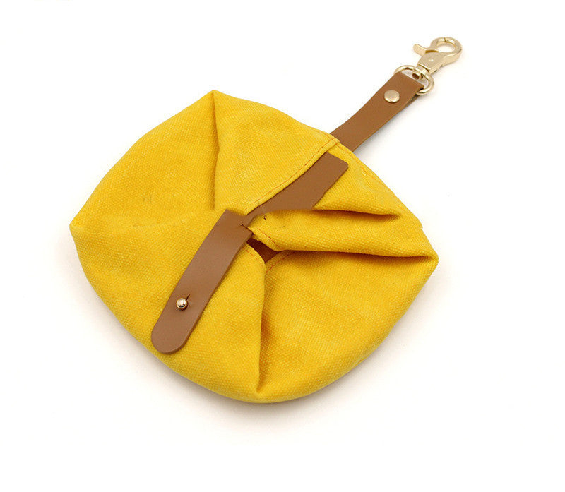 Portable Folding Pet Bowl Canvas Travel Feeding Water Bowl