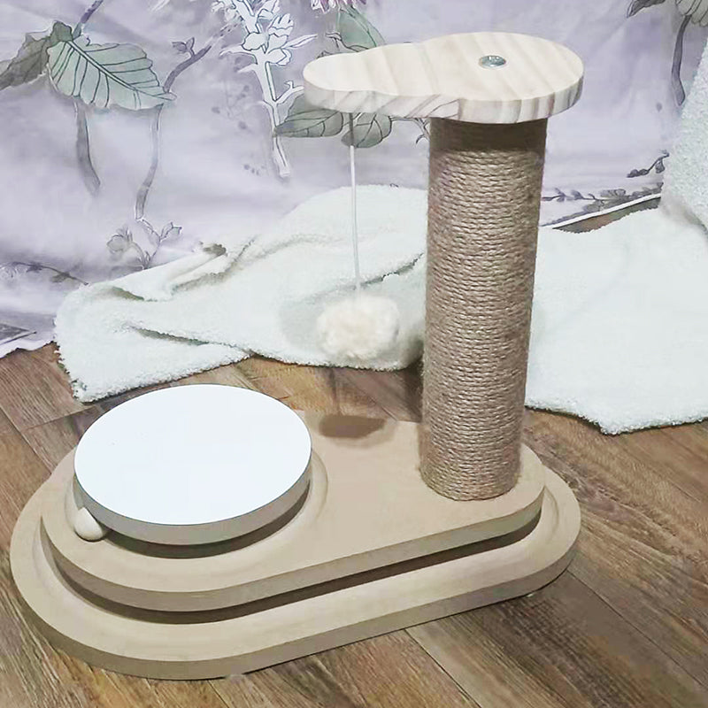 Wooden Cat Turntable Bite Resistant Interactive Toy