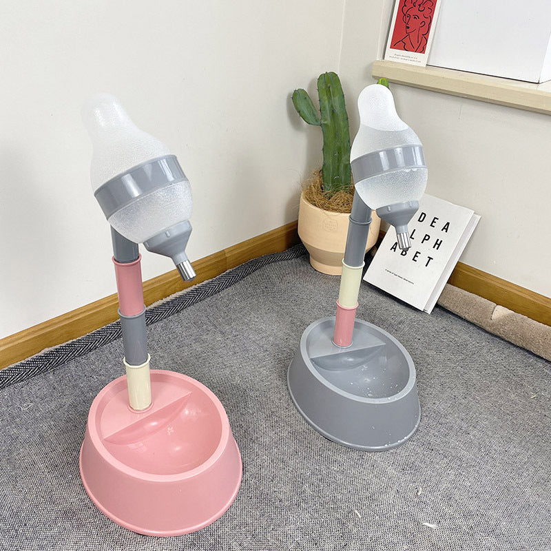 Automatic Pet Water Dispenser With Adjustable Height Feeder Bowl Stand