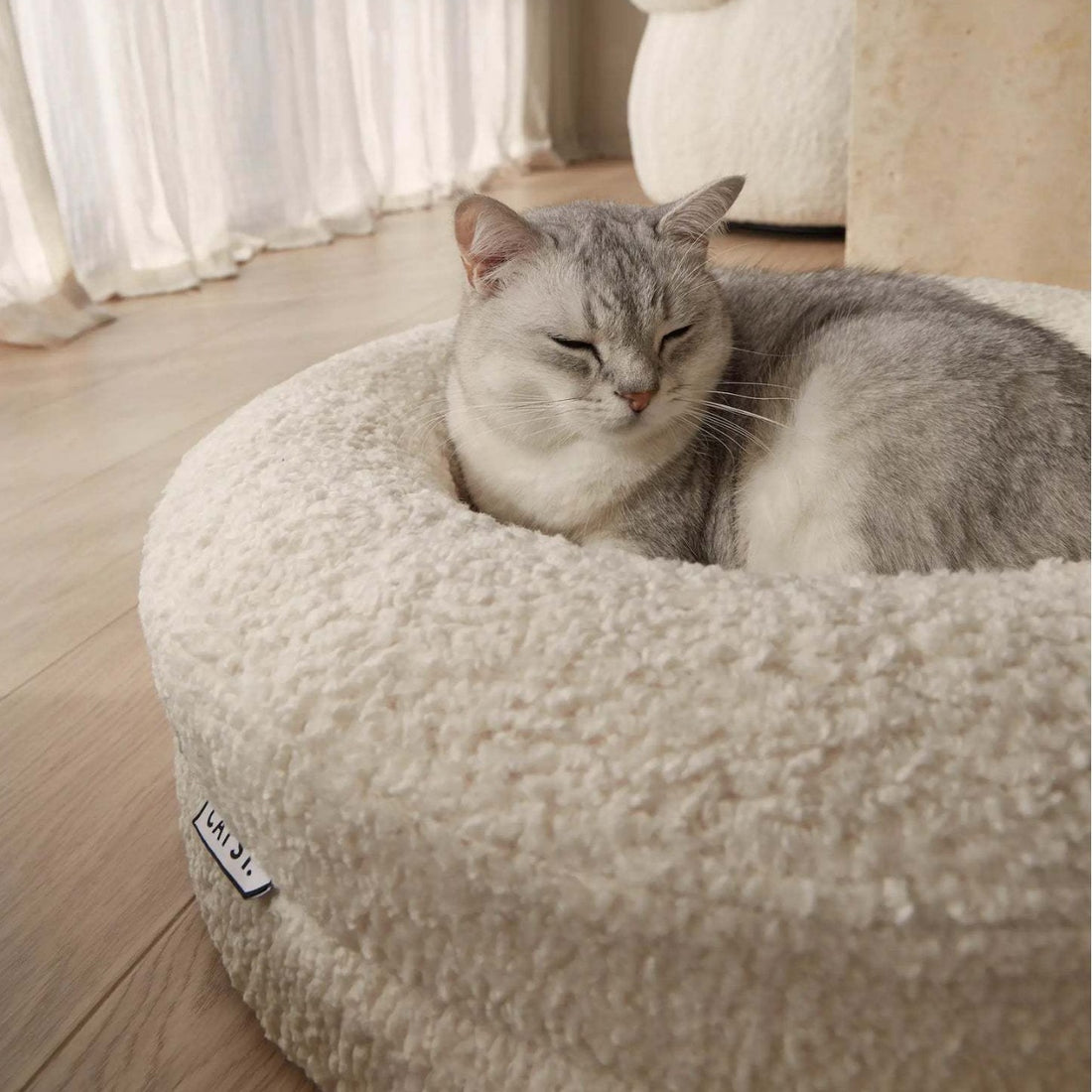 Solid Color Leisure Round Pet Bed Nest Indoor