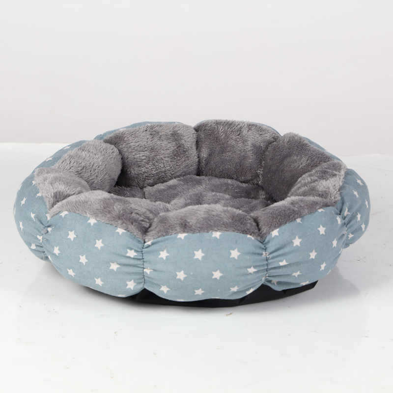 Calming Round Pet Bed Soft Fluffy Donut Nest For Pets