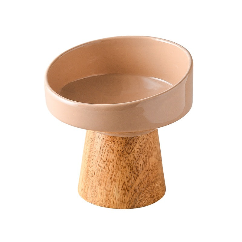 Elevated Ceramic Pet Food Water Bowl Dish Set