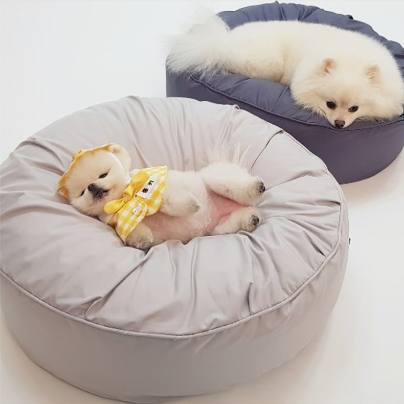 Moisture Proof Dustproof Elastic Washable Round Pet Bed Cozy Nest