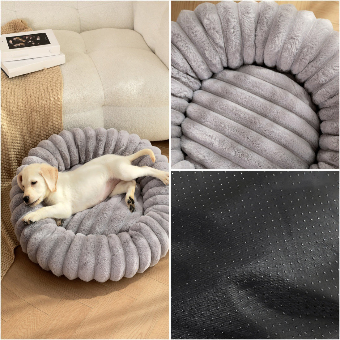 Soft Plush Pet Nest Round Warm Winter Bed Kennel