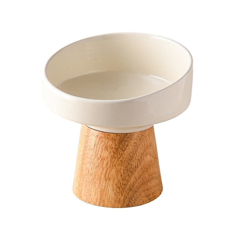 Elevated Ceramic Pet Food Water Bowl Dish Set