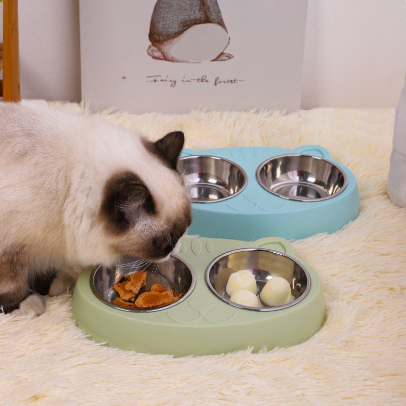 Pet Feeding Water Rice Bowl Basin