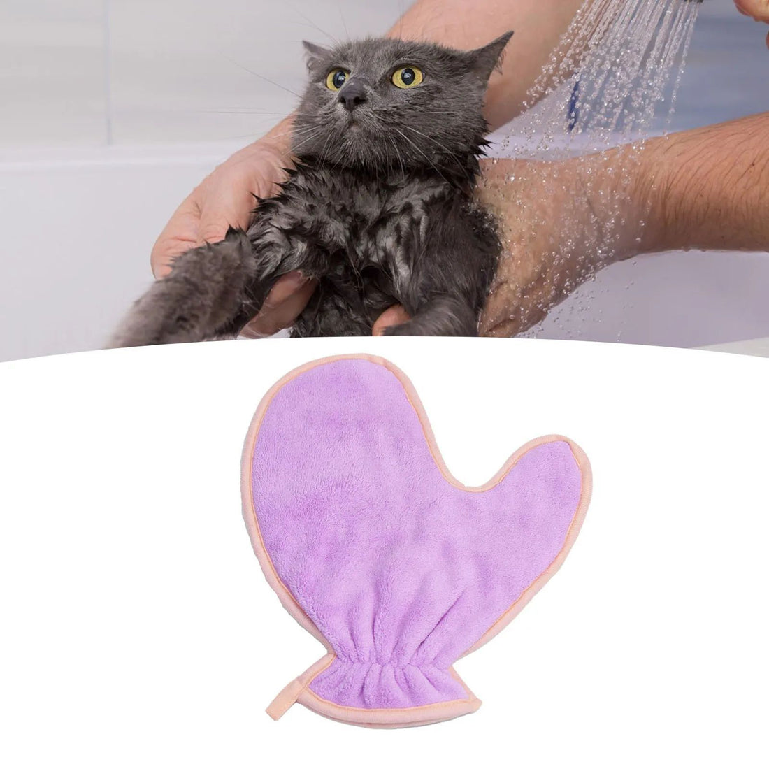Pet Bath Towel Double Sided Absorbent Cleaning Gloves Soft Plush Towel