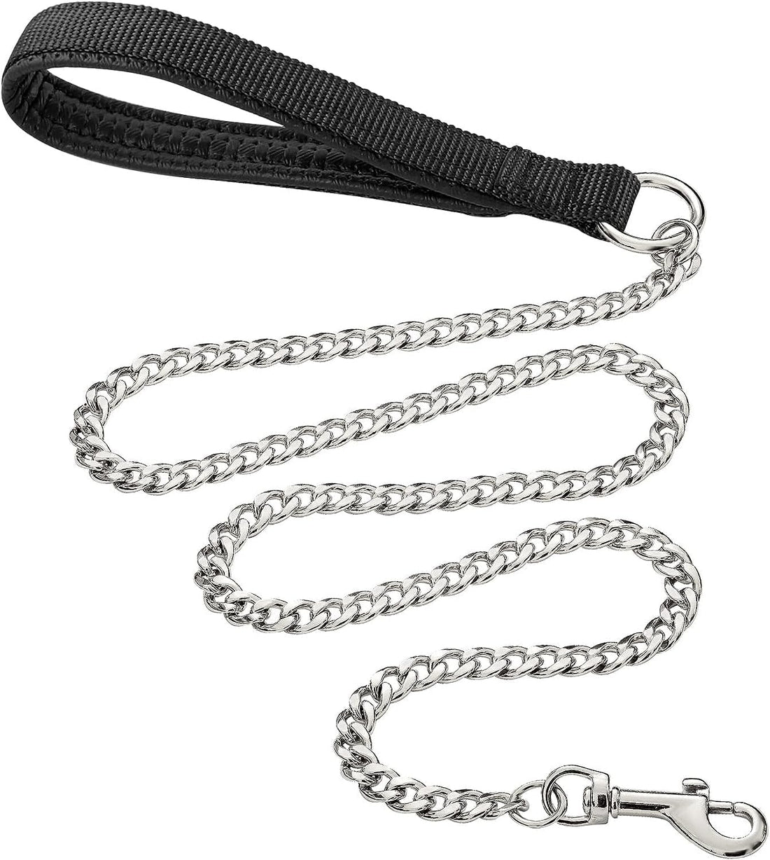 Heavy Duty Chew Proof Pet Leash Chain With Padded Handle