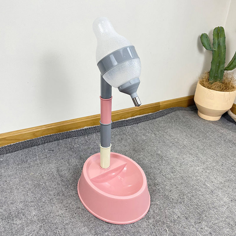 Automatic Pet Water Dispenser With Adjustable Height Feeder Bowl Stand