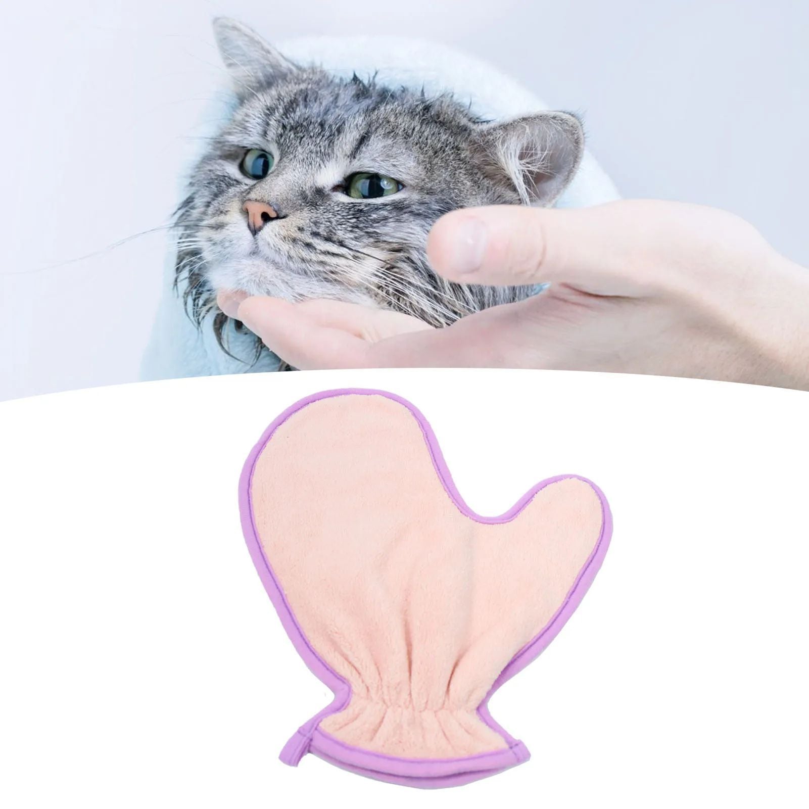 Pet Bath Towel Double Sided Absorbent Cleaning Gloves Soft Plush Towel