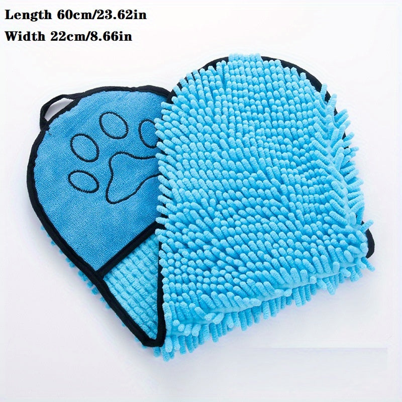 Pet Microfiber Absorbent Quick Drying Bath Towel With Pockets
