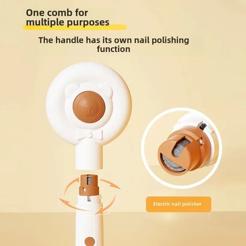 Rechargeable Pet Nail Trimmer And Grooming Comb Tool