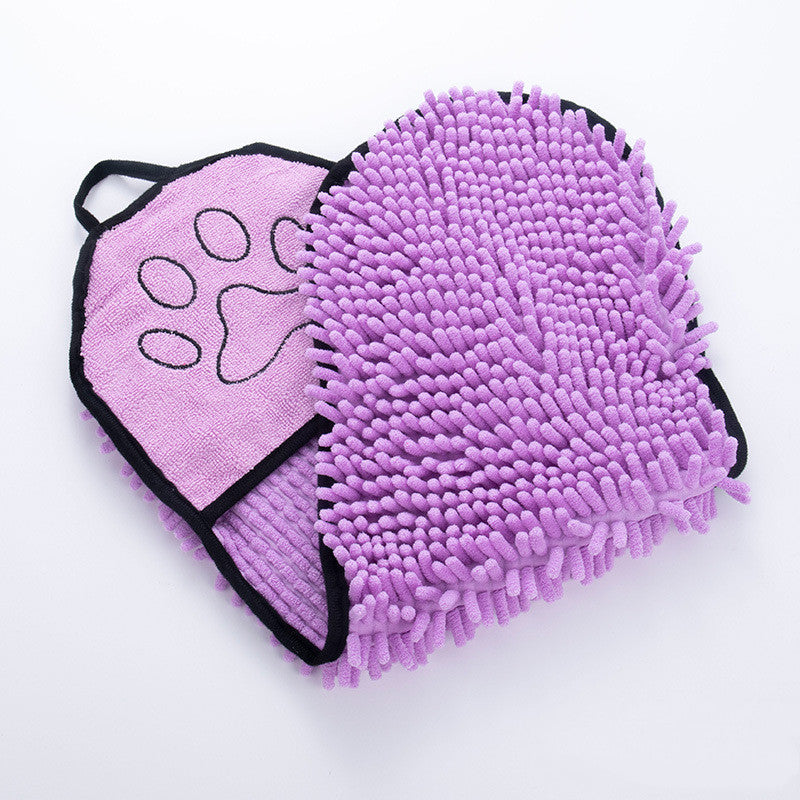 Pet Solid Color Bath Towel Water Absorbent Cleaning Cloth